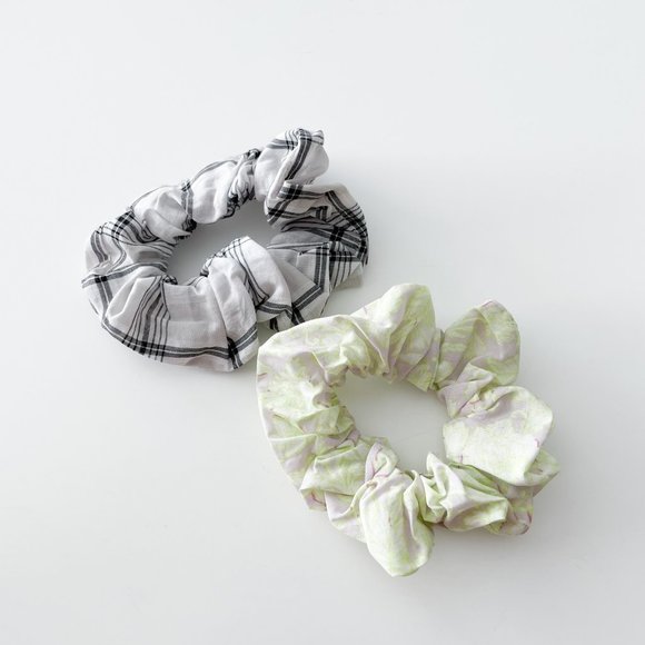 J. Crew Printed Wide Scrunchie Two-Pack - Picture 1 of 2